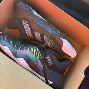 adidas Kids Black and Neon Sneakers